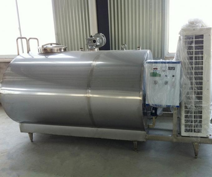 O tanque horizontal refrigerar de leite fácil opera-se com o compressor de ar do refrigerador
